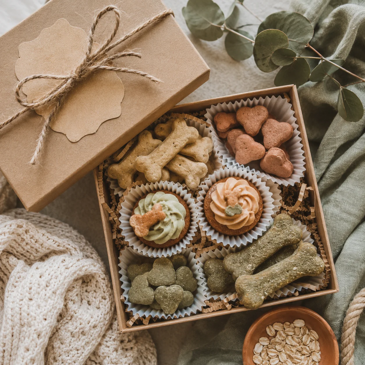 Individuelle Geschenkbox mit Hundekeksen
