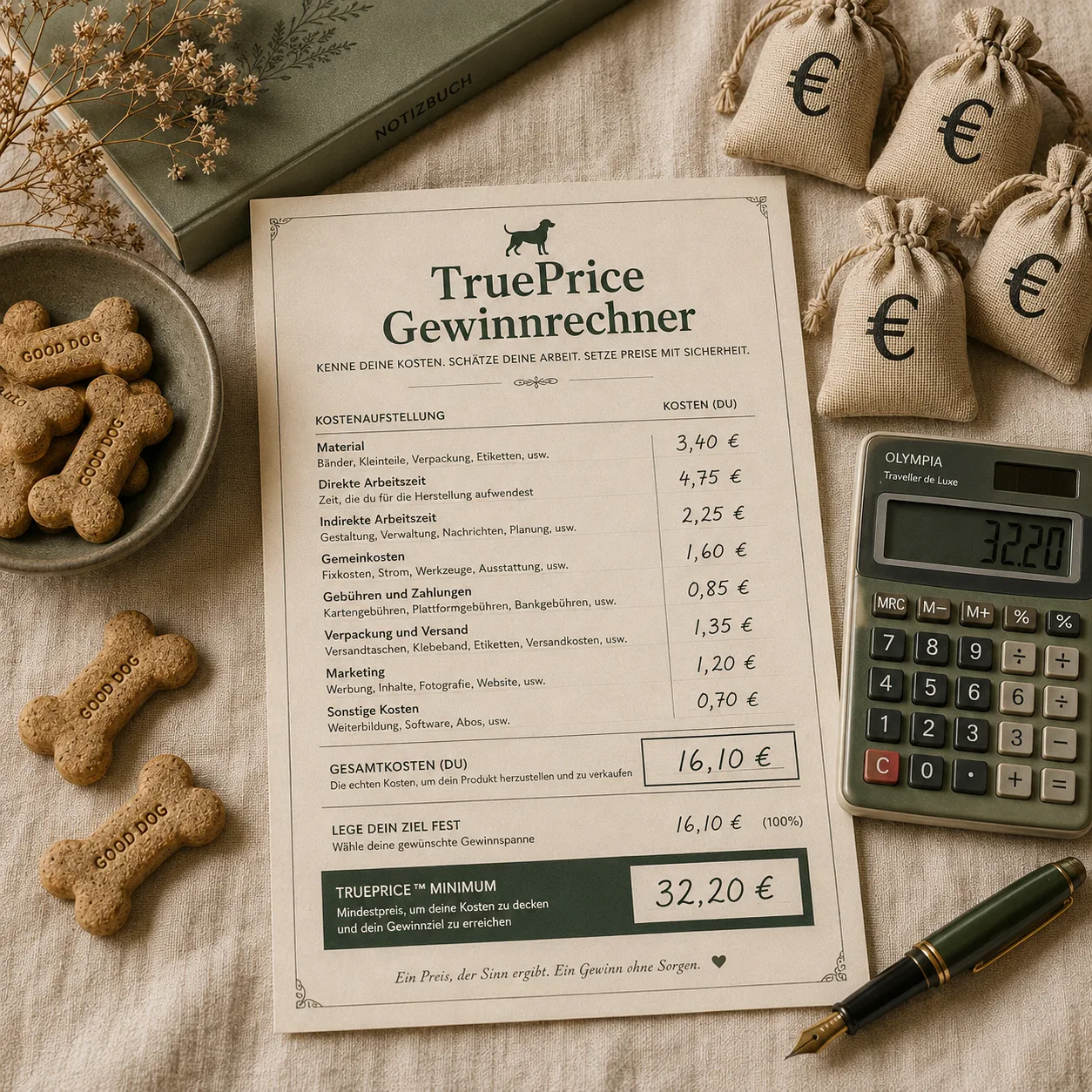 TruePrice Gewinnrechner