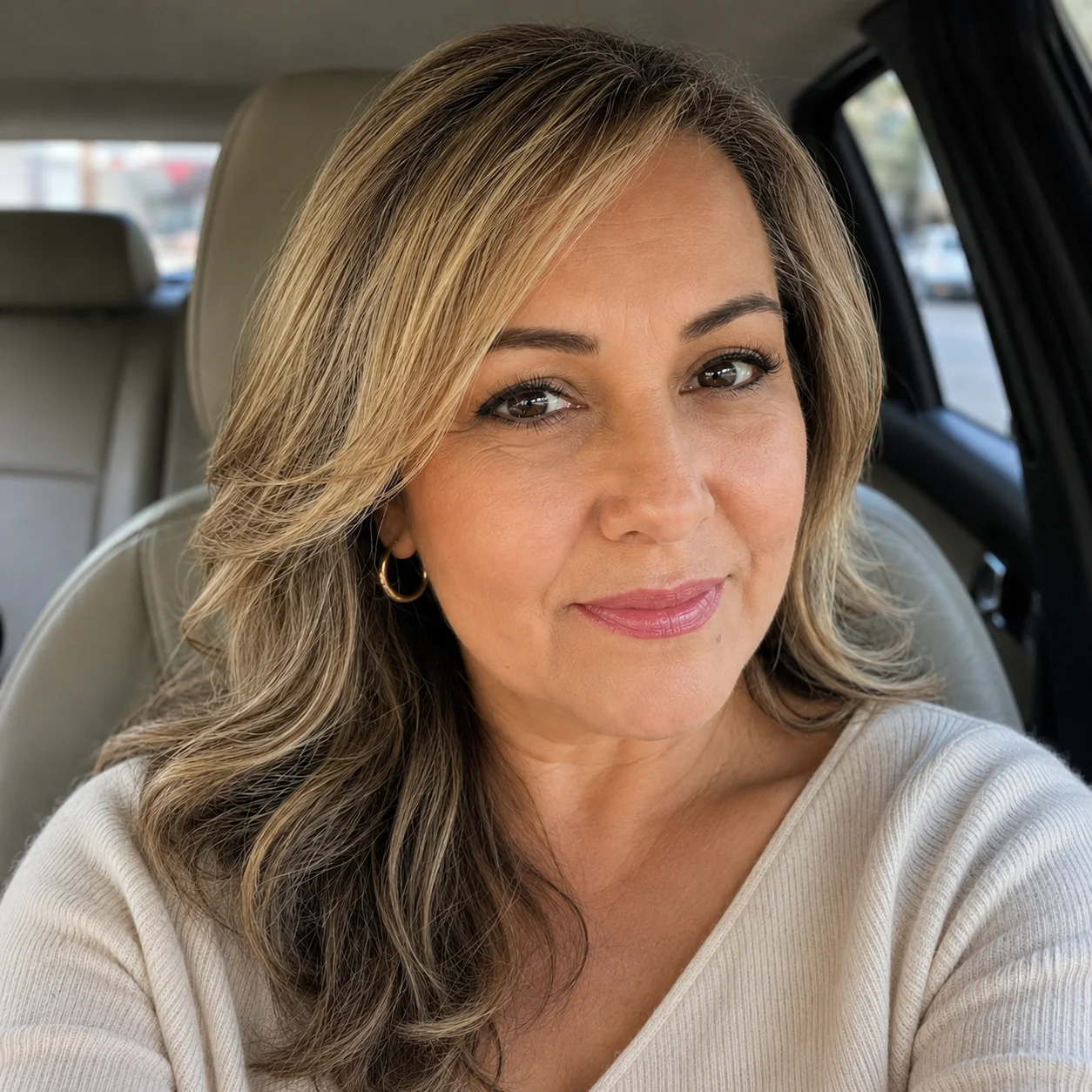 Zufriedene Kundin